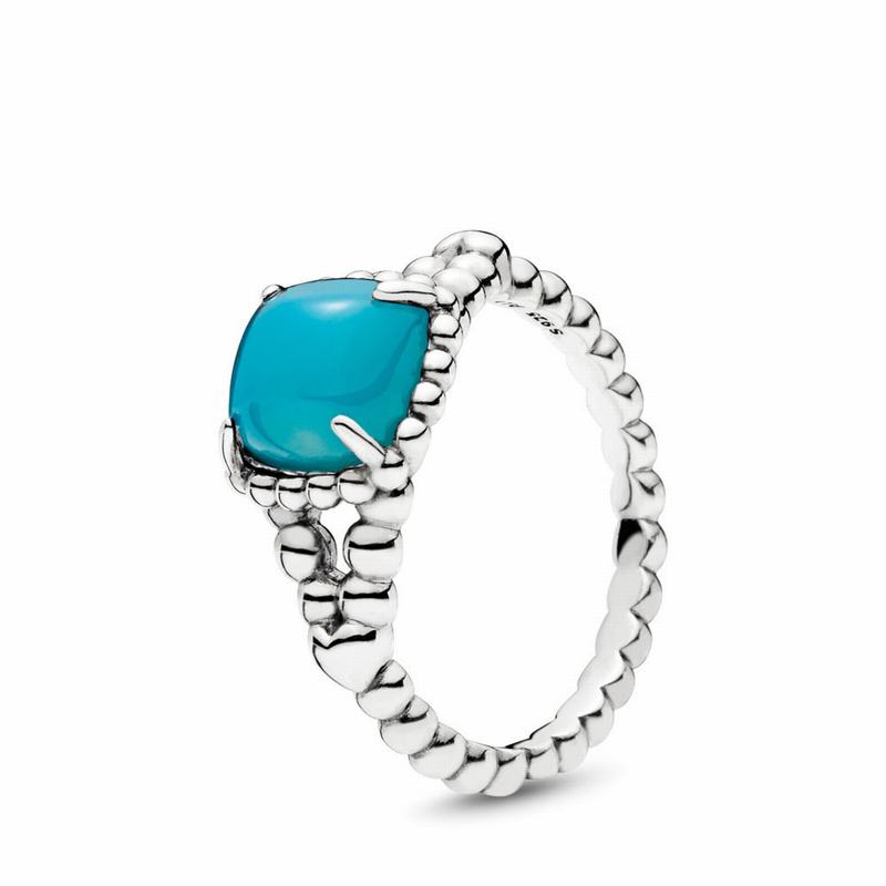 Pandora Vibrant Spirit Statement Ring - Sterling Silver/Blue/Crystal - Canada | UA7742DT